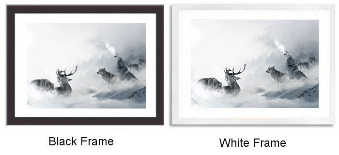 Wolves On The Hunt Framed Print